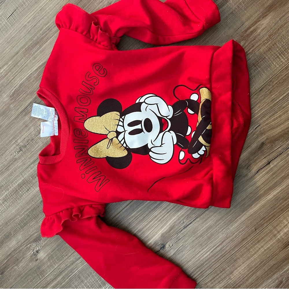 Red Minnie Mouse Sweatshirt - Picture 1 of 4